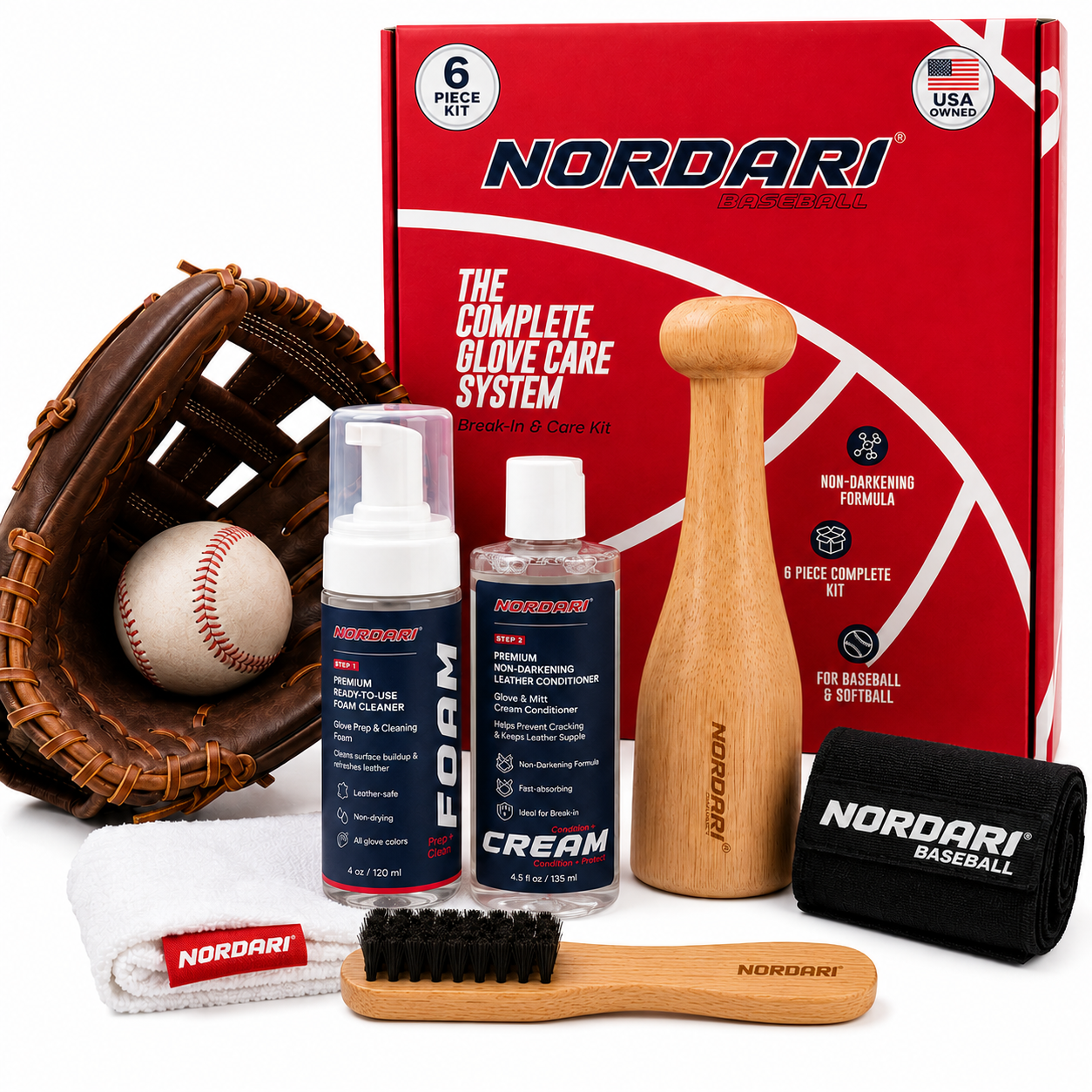 Nordari Complete Glove Care System Break-In and Care Kit